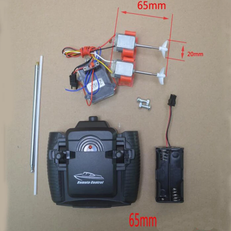 1 комплект DIY RC лодок полный деталей 4 канальный беспроводной зарядный вал + пульт