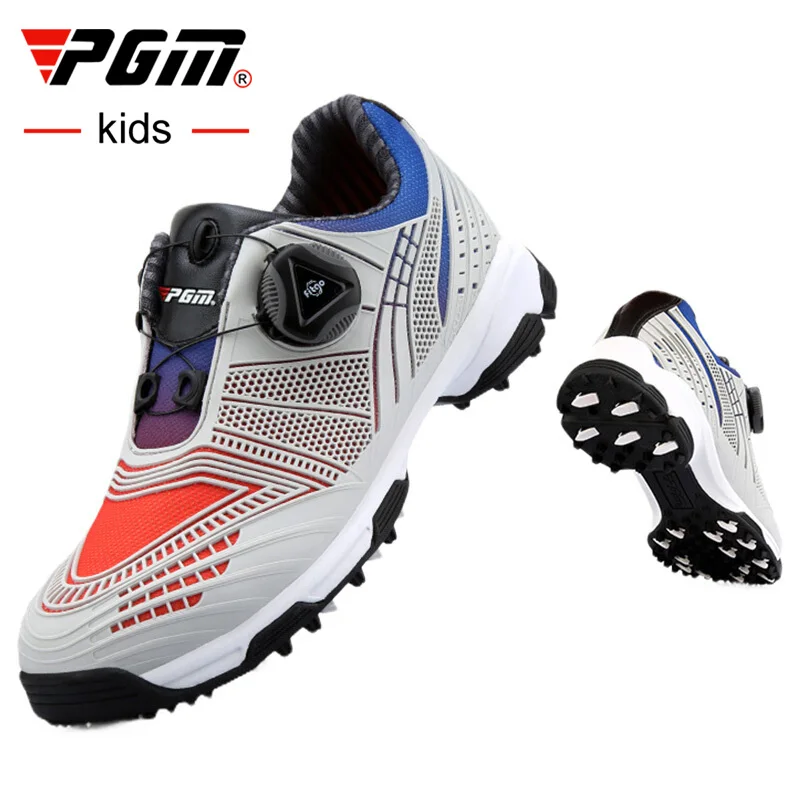 Обувь для гольфа PGM мальчиков Детская водонепроницаемая и Нескользящая дышащая