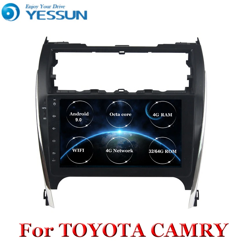Android 9 Восьмиядерный автомобильный Радио мультимедийный плеер для TOYOTA CAMRY 2012 2013 2014
