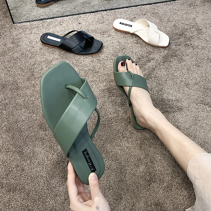 Женские шлепанцы SLHJC стильные летние сандалии Стильные уютные на плоской подошве