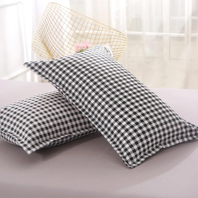 Комплект постельного белья в клетку королевского размера с мультяшным рисунком |