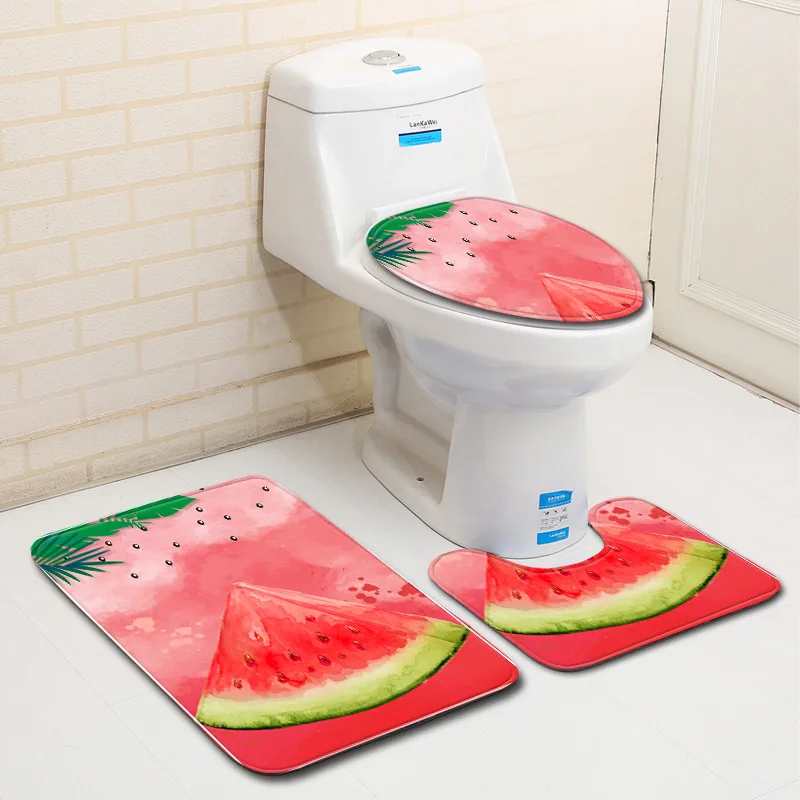 Два размера Креативные фотографии арбуза водопоглощающий напольный коврик