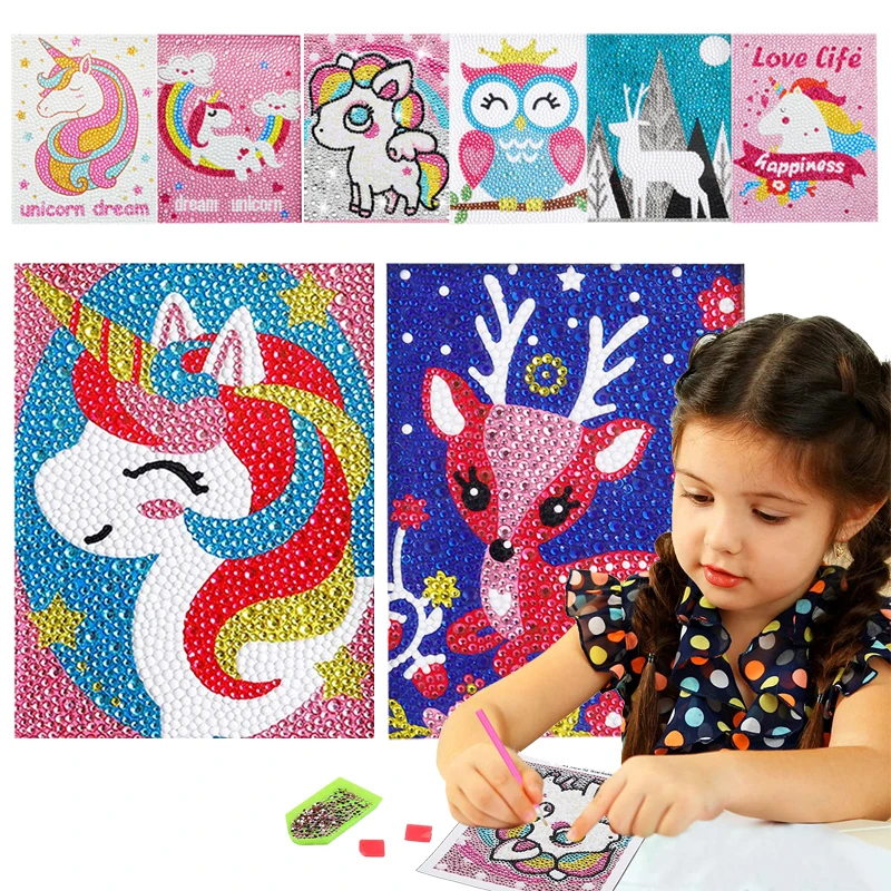 Легкая алмазов картина Наборы &quotсделай сам&quot Единорог оленя совы с украшением в