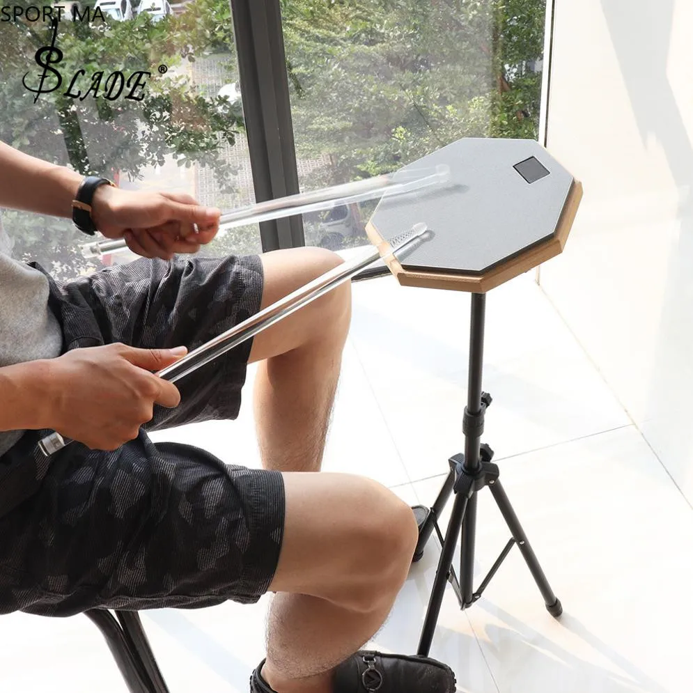

Rubber Wooden Dumb Drum Practice Training Drum Pad with Stand for Jazz Drums Exercise