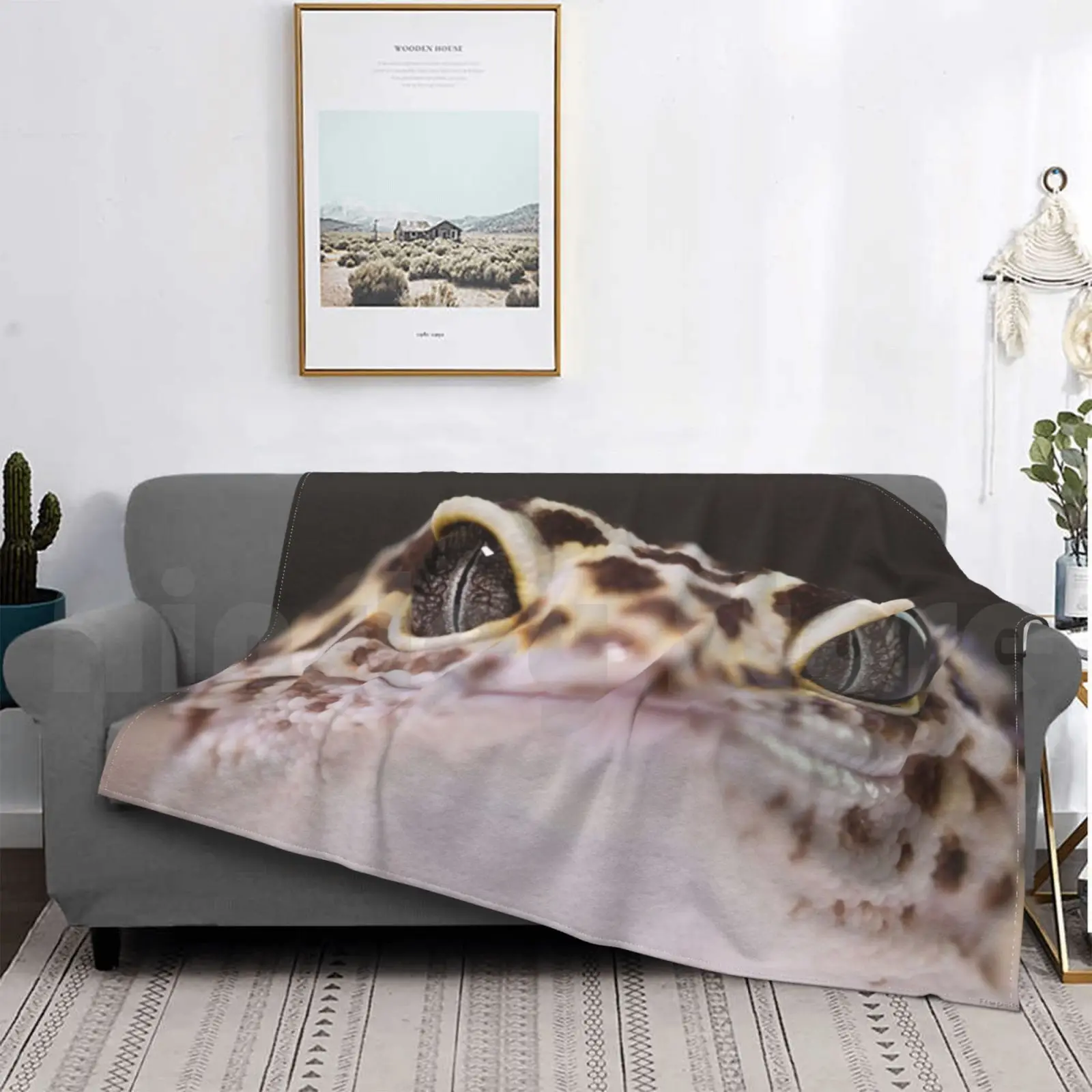 Одеяло в виде леопарда Gecko для дивана кровати путешествий животных ящерицы дикой