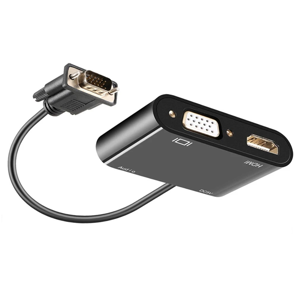HD 1080P Divisor hdmi vga para конвертер divisor для ноутбука ПК аудио aux +