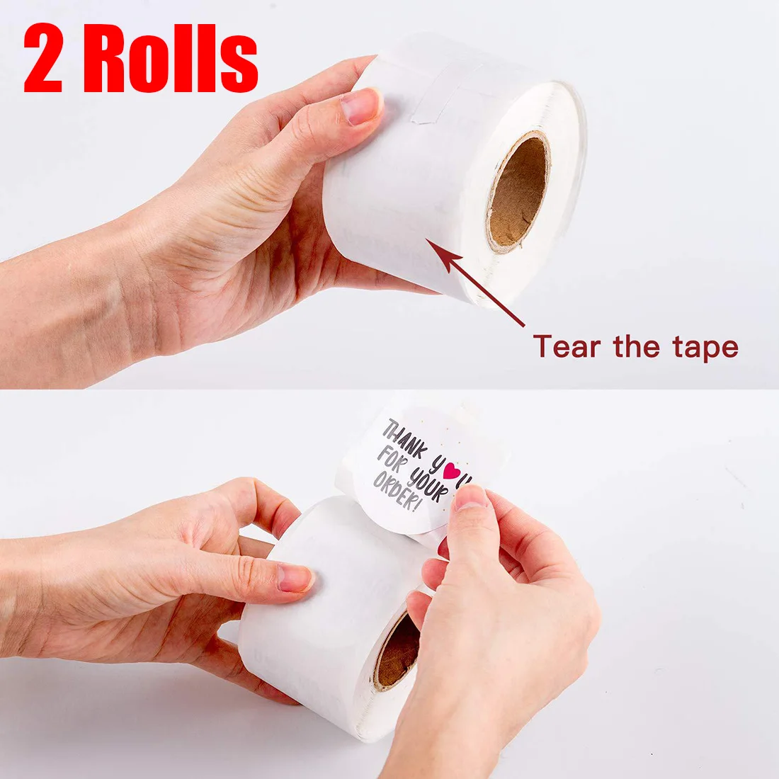2 рулона этикетки для печати подарочная упаковка спасибо декоративные наклейки