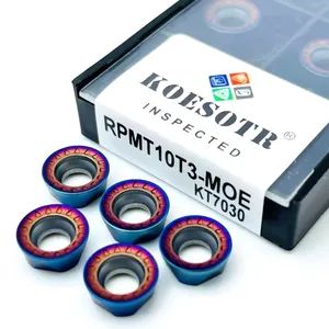 RPMT10T3MOE Красочные Нано-синий высокая твердость карбида инструмент закаленные Сталь ЧПУ высокое качество режущий инструмент RPMT 10T3 фрезерный нож