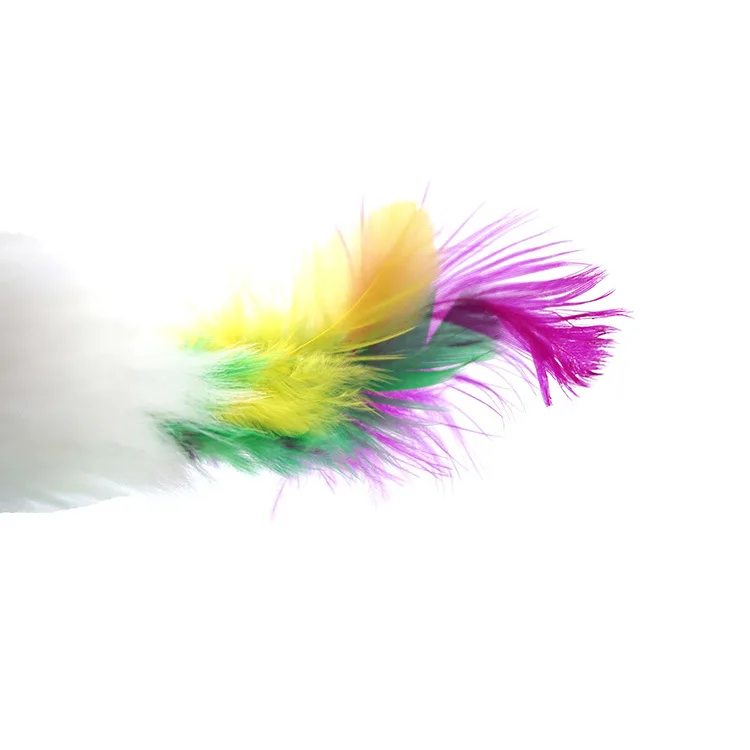 

2021 New Desgin Feather Ball Pet Cat Teaser Toys Feather Durable Pet Cat Toys Mimi Favorite Tumbler Kitten