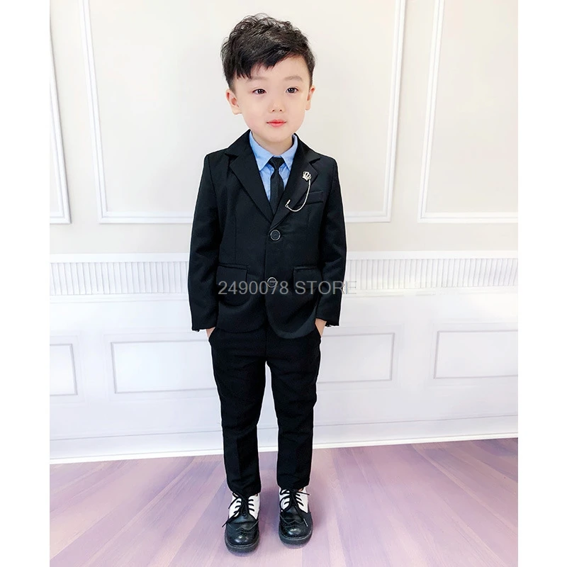 Пиджак и штаны для мальчиков в японском стиле с цветочным принтом |