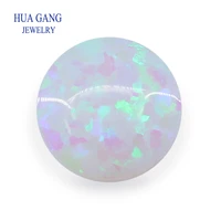 17a opal loose stones round shape base cabochon created opal beads semi precious stones for jewelry making 4mm 12mm