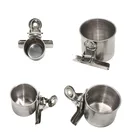 1 шт. из нержавеющей стали одна чашка кормушка для попугаев птицы подача воды пищи чаша для домашних животных клетка зажим чашка диспенсер товары для домашних животных