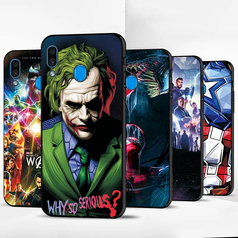 Чехол для телефона для samsung Galaxy A10 A20E A30 A40 A60 чехол бампер для samsung A50 A70 черный чехол ТПУ чехол A30S A50S A70S A2 ядро