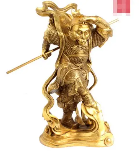 Латунь Qitian великое святое место статуя короля обезьяны Бронзовая Статуя Будды 12