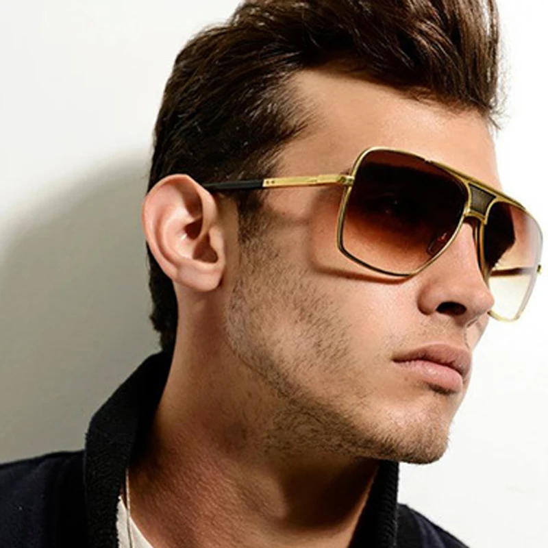 

2021Classic luxury Brand men's designer Large frame pilot sunglasses Vintage women sun glasses UV400 male Female 96918