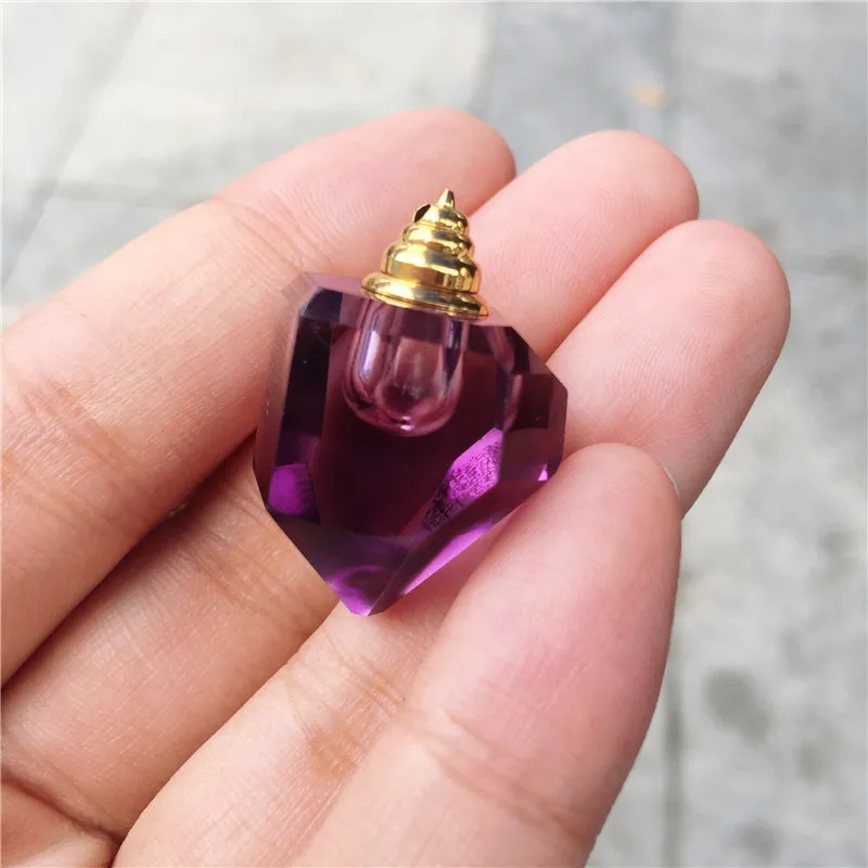 

Pure natural amethyst carved wishing bottle cutting pendant perfume bottle necklace lanugo bottle auspicious gift
