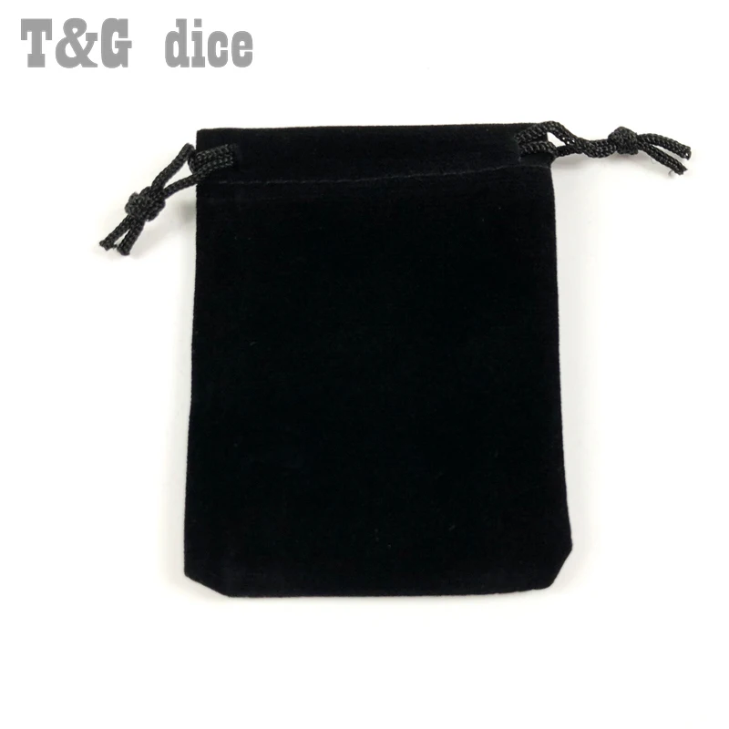 20pcs/set Dice bag 8.5*10cm(3.35*4&quot) Black Velvet Pouch/Jewelry Bag Christmas Wedding Gift Bags &amp Pouches Board Game | Спорт и
