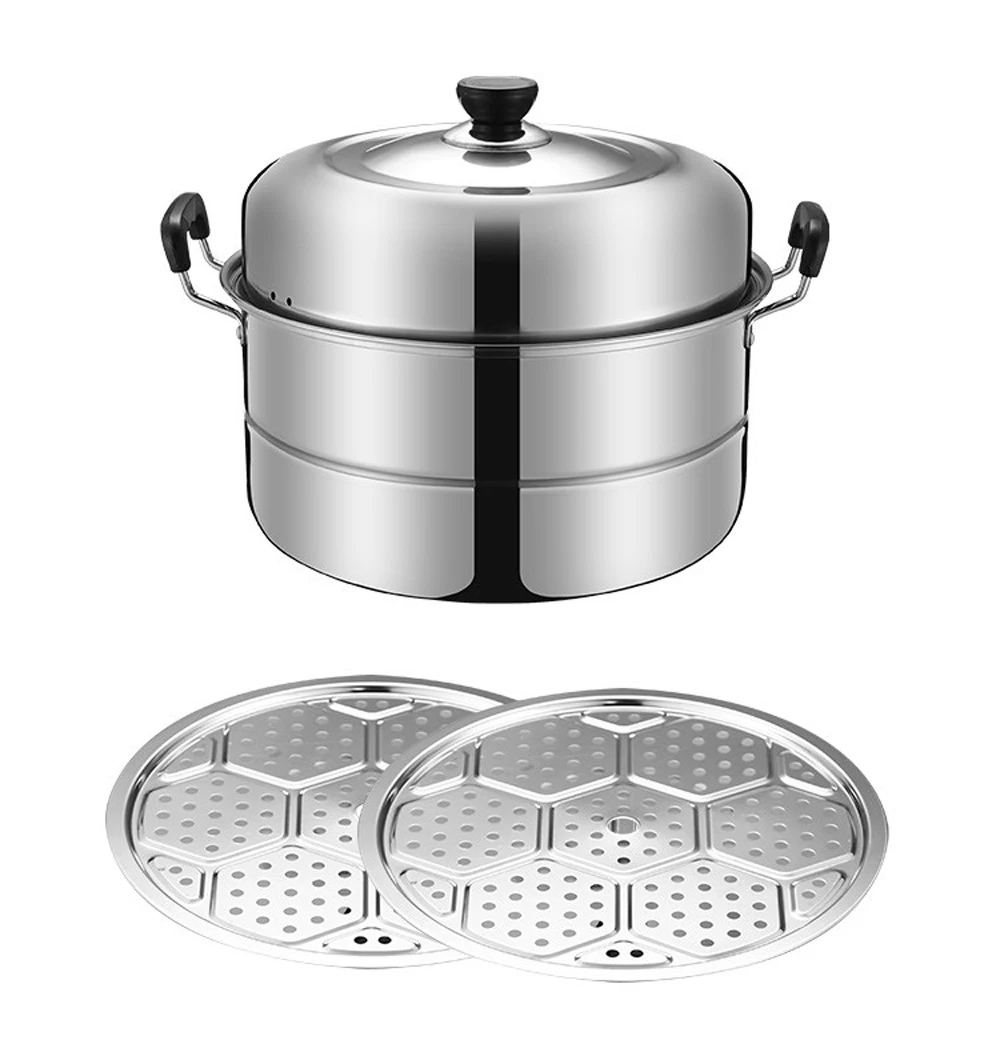 Кастрюля для супа отпариватель из нержавеющей стали двойная газовая плита