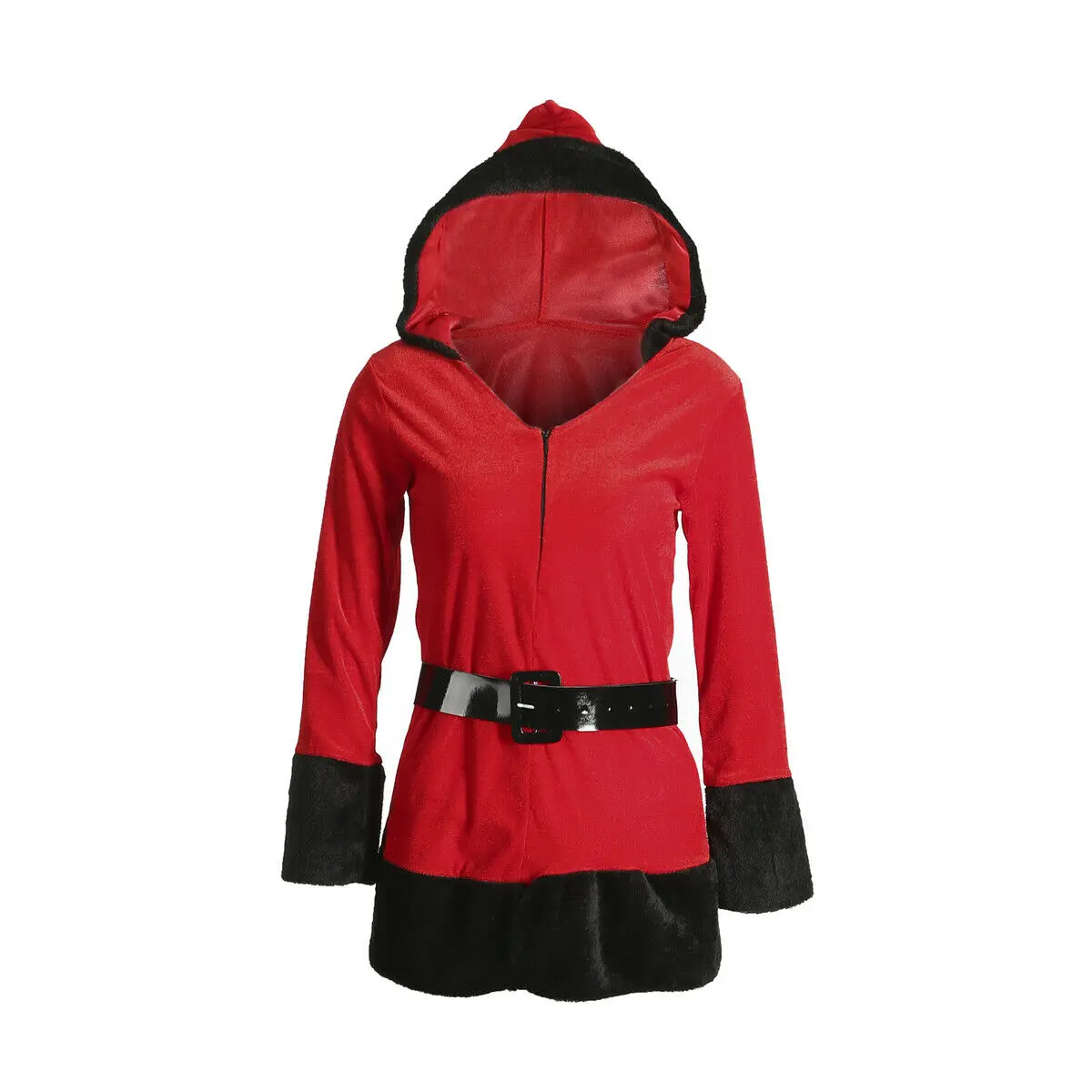 Сексуальный женский Рождественский костюм Санты С v-образным вырезом нарядные