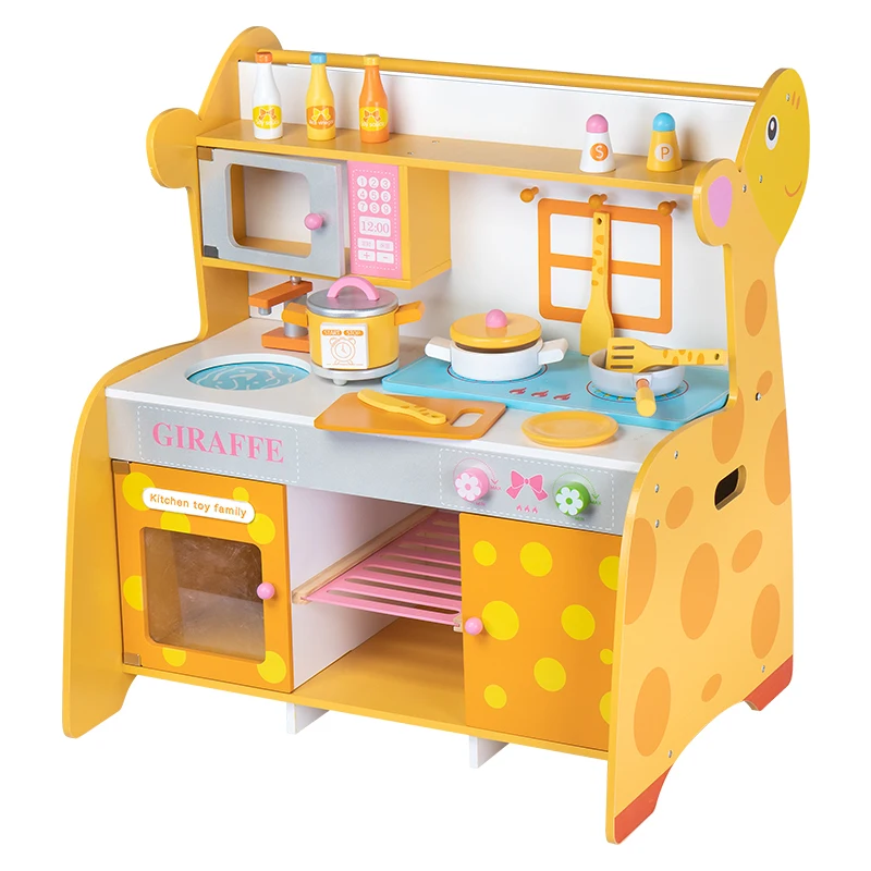

GY Wooden North American Children Play House Kitchen Toys Girls' Cooking Cooking Kitchenware 3-4-5 Years Old Baby Kindergarten