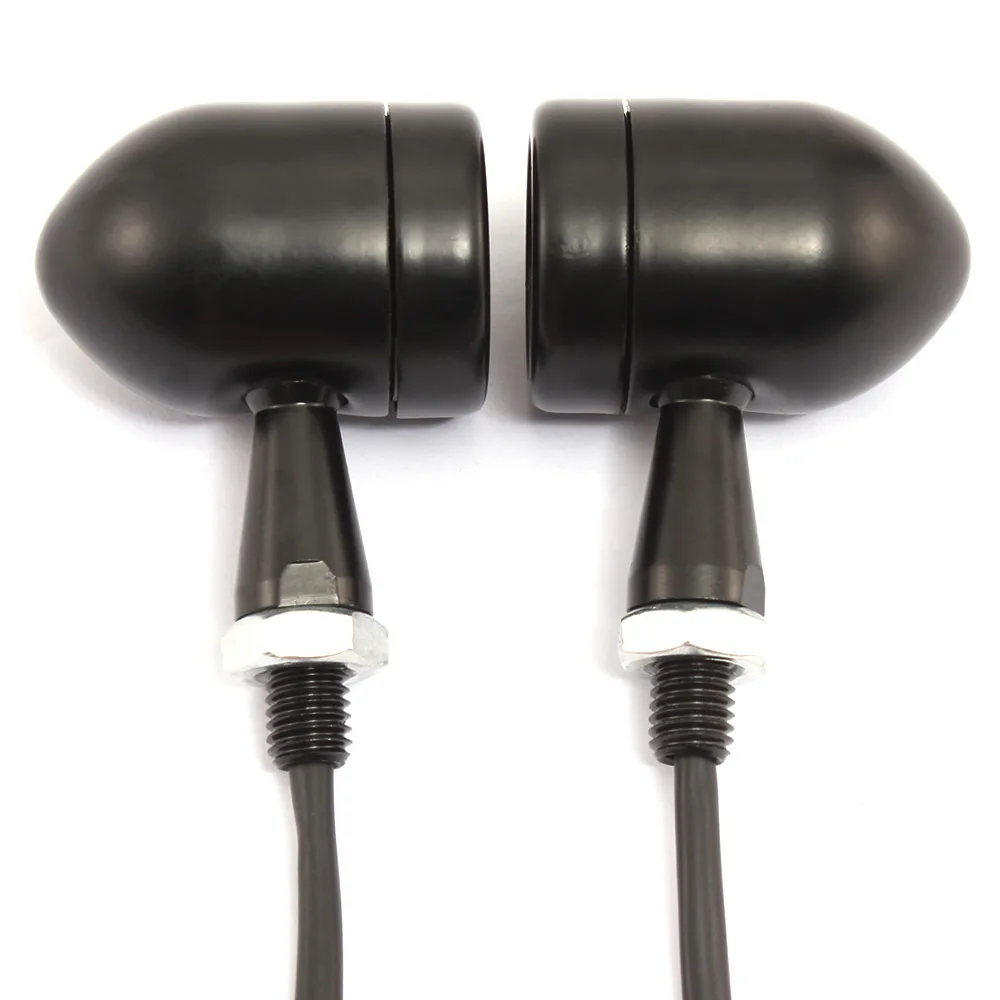 Универсальный 2 пара черные мотоциклетные Ретро Алюминий 12V Индикатор