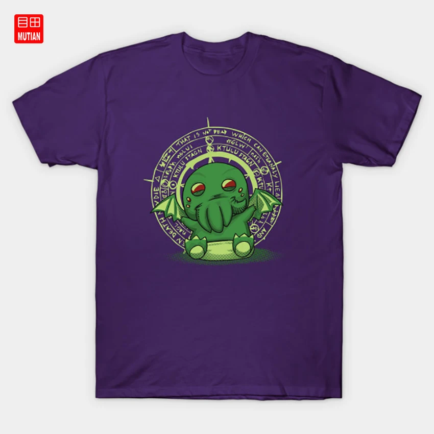 Футболка с надписью The Littlest Elder God Cthulhu Parody Cute Call Of Lovecraft Hp Little | Мужская одежда