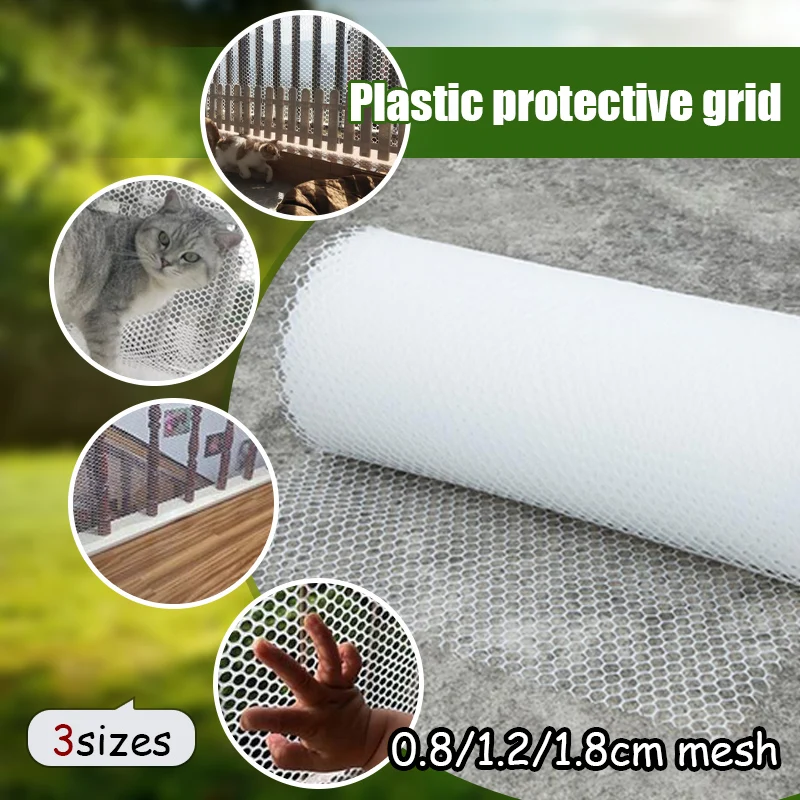 

Anti Falling Network Cat Pet Balcony Safety Fence Net 0.8/1.2/1.8cm Grid Mesh Plastic Fence Wrap For Window Garden Patio