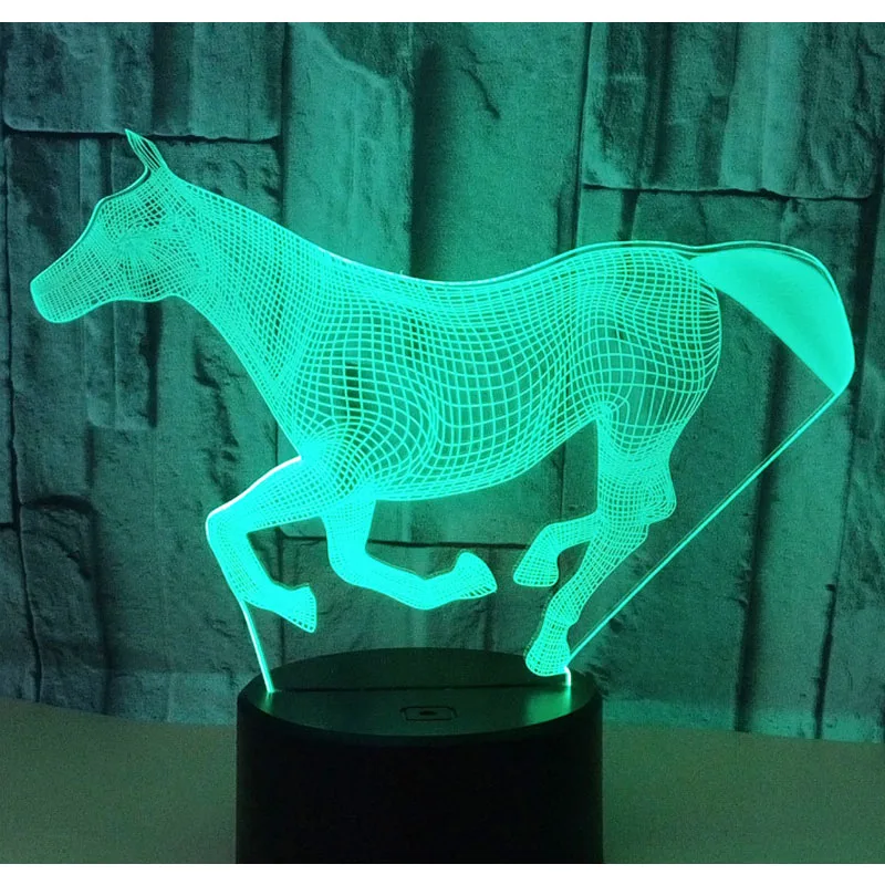 Светодиодный ночсветильник для бега 3d-лампа с 7 цветсветильник света украшения