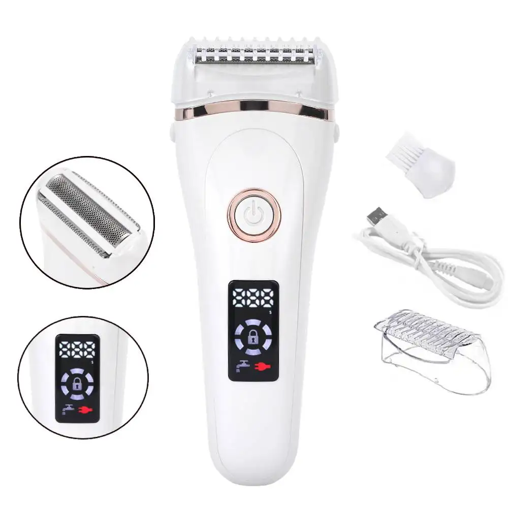 

Electric Epilator Razor Painless Lady Shaver For Women Bikini Trimmer For Whole Body Waterproof USB LCD Display Wet & Dry Using