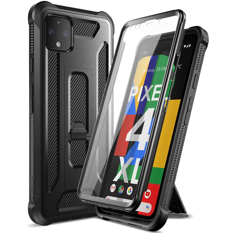 Роскошный черный Жесткий Чехол для Google Pixel 4 XL чехол защита экрана поддержка