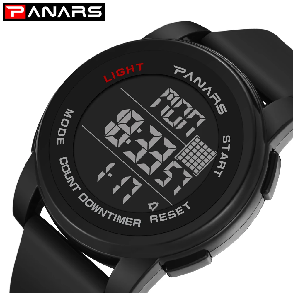Часы мужские электронные светодиодные водонепроницаемые до 30 м | Наручные часы