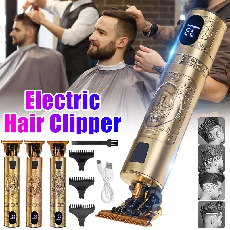 

Машинка для стрижки волос Мужская, с ЖК-дисплеем