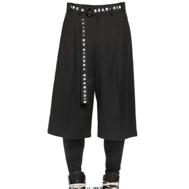 

Горячая/Весенняя Мужская Новая мода персонализированные большой размер семиточечные повседневные свободные брюки с заниженным шаговым шв...