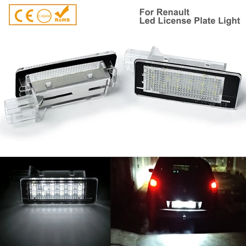 Светодиодные подсветки для номерного знака Renault Captur Clio III Espace IV fluence Laguna Megane grandtour