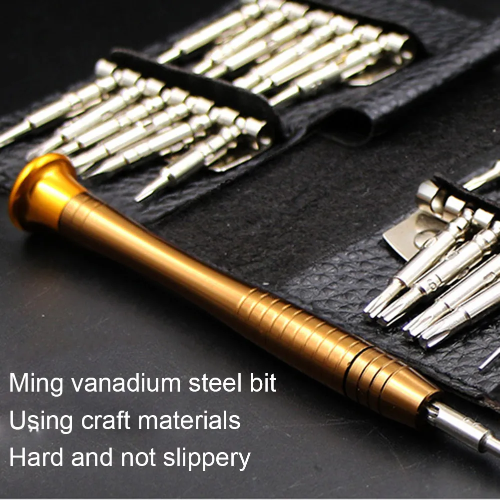 Набор прецизионных отверток 25 в 1 кожаный чехол для часов телефона ПК набор