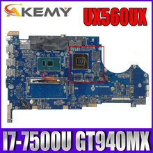 Akemy UX560UX Laptop motherboard for ASUS ZenBook Flip Q524UQ original mainboard 8GB-RAM I7-7500U GT940MX