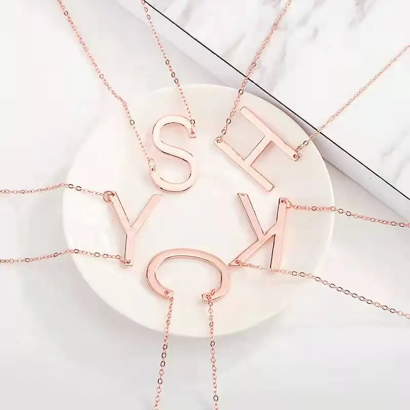 

Hot Simple Letter Necklace Style Choker English Letter Clavicle Chain