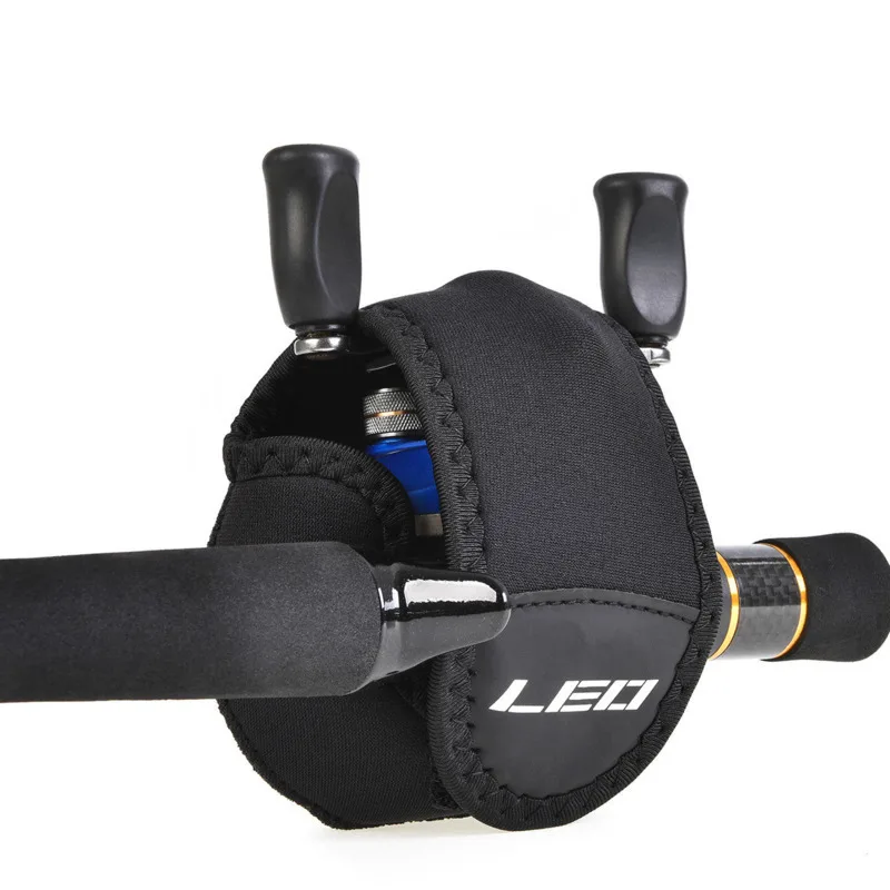 Портативная черная защитная сумка для спиннинговой рыболовной катушки чехол