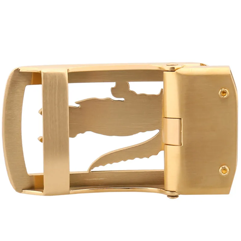 

ZLRPH Trendy design belt buckle head high-grade polished electroplating alloy automatic buckle stainle steel crocodile