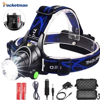 super bright led headlamp l2t6 zoomable headlight head torch flashlight head lamp by 18650 battery for fishing hunting camping