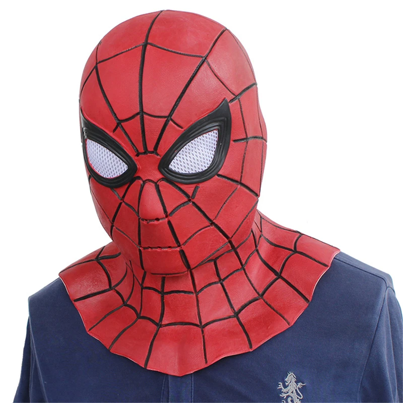 Красный человек-паук латекс унисекс фильм косплей аниме костюм реквизит