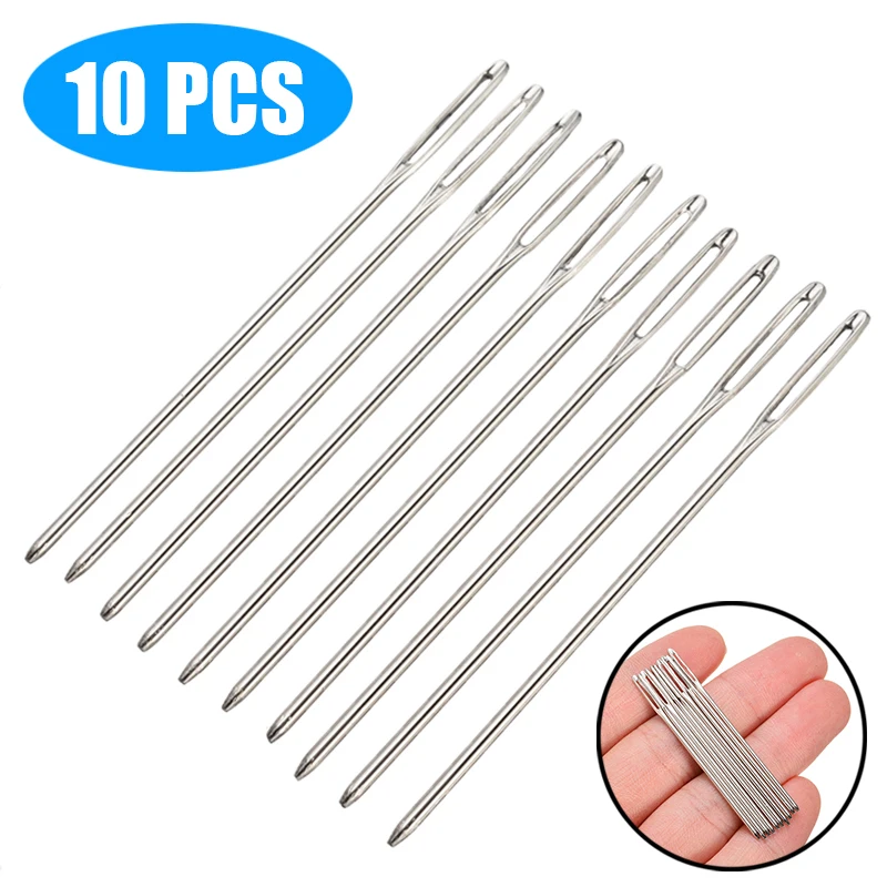 

10pcs/lot Embroidery Needles 1cm Pinhole Large Eye Tapestry Needle Darning Sewing Tools for DIY Crafts Scarf Sweater