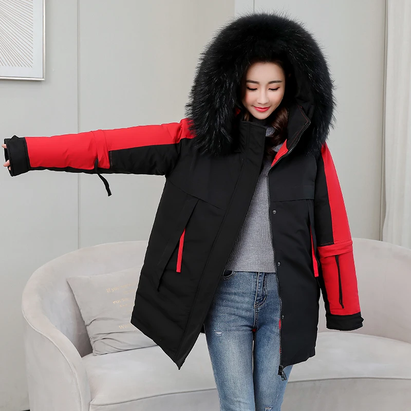 

2020 Winter Cotton Jacket Women Fashion Thicken Loose Women Winter Coats Hooded Women Parkas With Fur Collar Plus Size 5XL