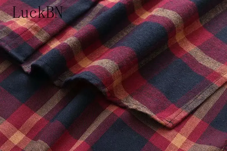 

2021 Plaid Shirts Women Top And Blouses Long Sleeve Oversized Cotton Ladies Casual Blusas One Pocket Loose Female Checked Shirt