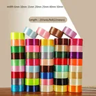 25 ярдов шелковых атласных лент ручной работы, подарочная упаковка сделай сам, вечерние свадебные украшения 6 мм 10 мм 15 мм 20 мм 25 мм 40 мм 50 мм