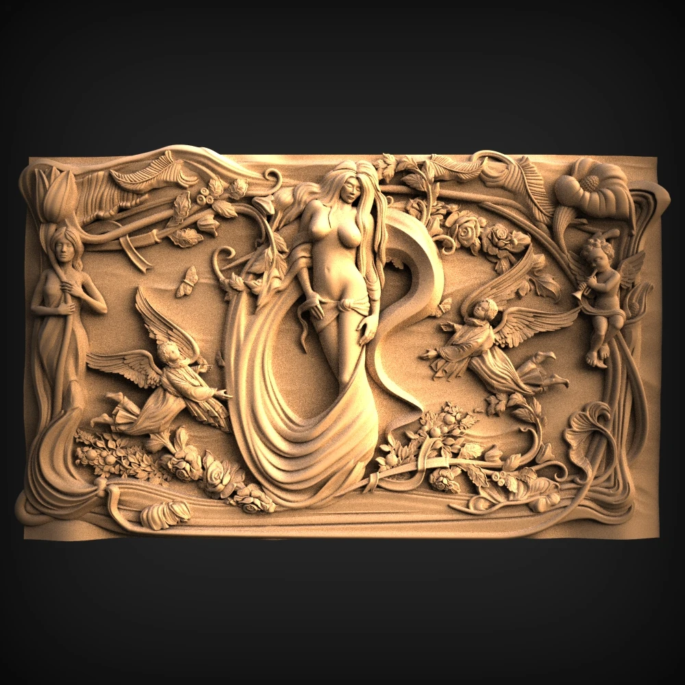 6 шт. Женская мифологическая Модель 3d STL для фрезерного станка с ЧПУ 3D принтер Artcam