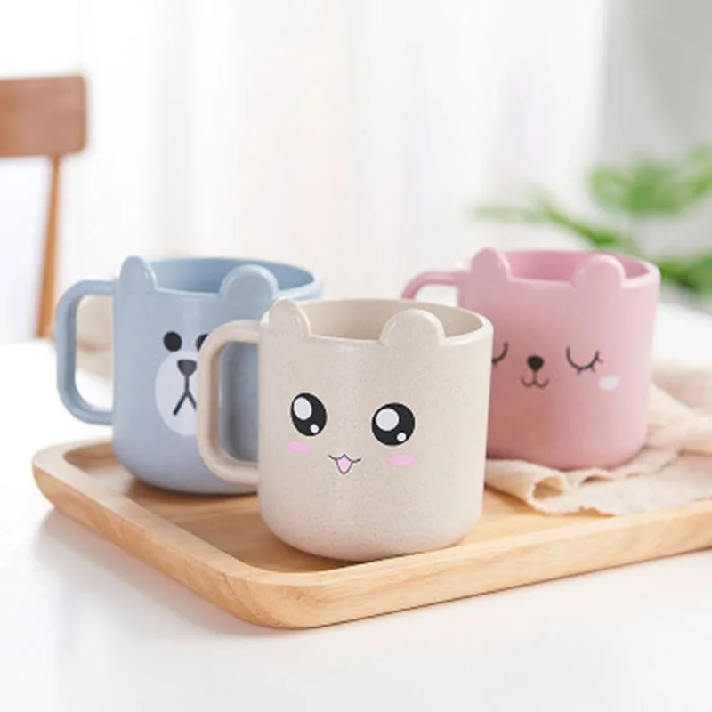 

Kids Children Infant Baby Milk Cup with Handle Breakfast Mug Drink Home Cup Cartoon Training Cup