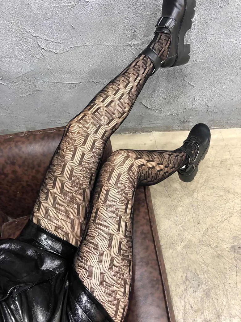 KASURE черные колготки тату буквы женские нейлоновые прозрачные сексуальные чулки