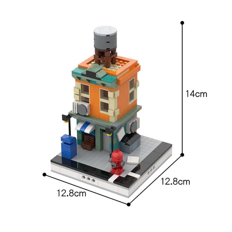 

Creative Neighborhood Building With Shop For Modular City Diy Building Blocks Collection Street View MOC Architecture Blocks Toy
