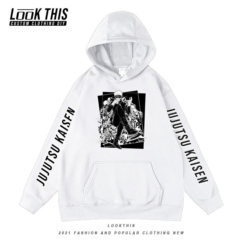 

Jujutsu Kaisen Pullover Hooded Sweatshirts Children's Clothing Cuff Print Hoodies Hip Hop Streetwear Hoodie Clothes for Teens